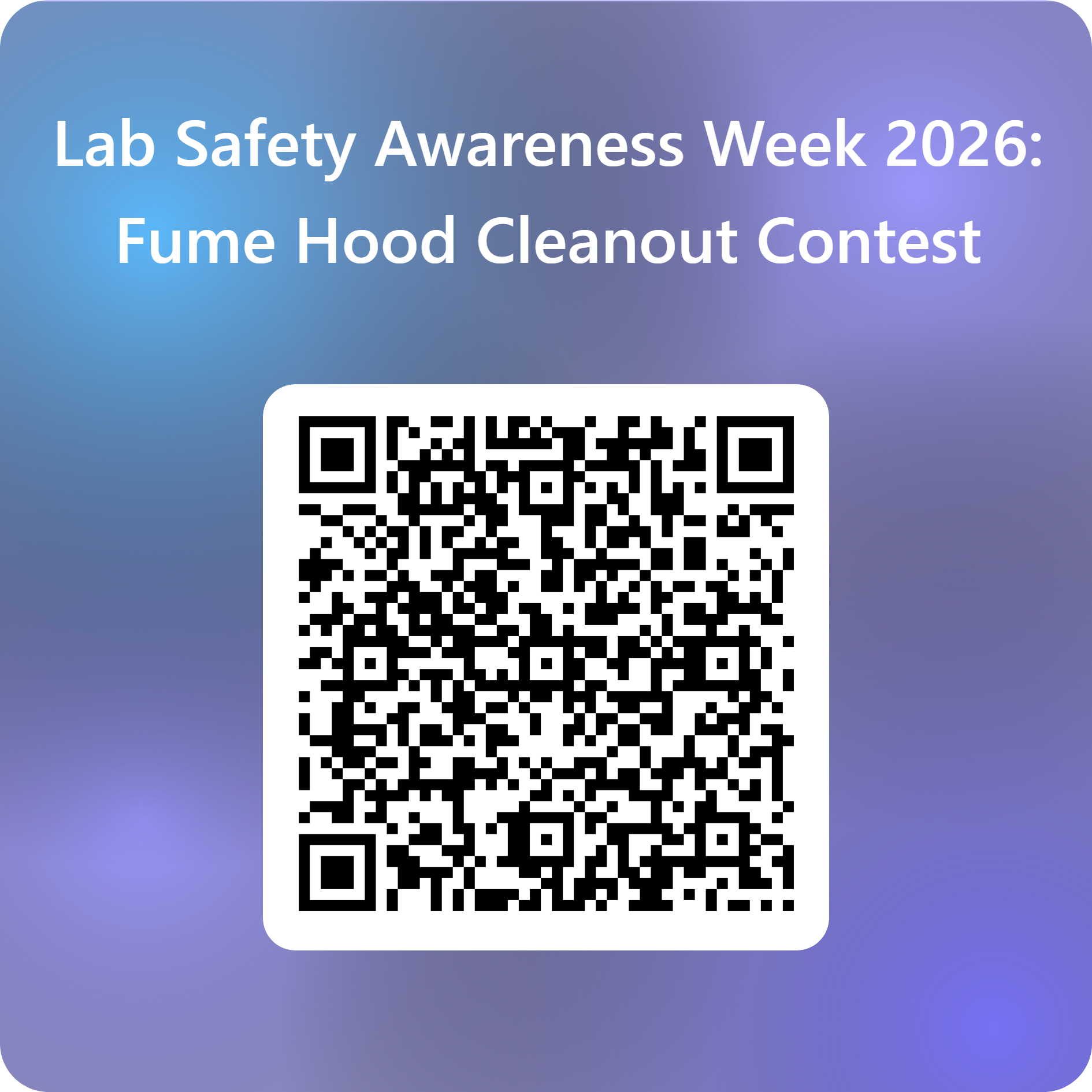2026 LSAW Fume Hood Cleanout Contest QR code